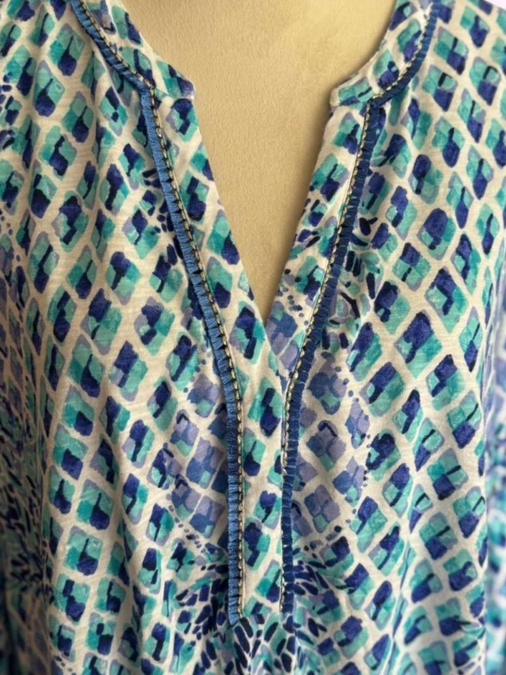Lilly Pulitzer Blue White Joy Dress Size Large - Picture 5 of 9